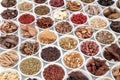 Large Chinese Herbal Medicine Collection Royalty Free Stock Photo