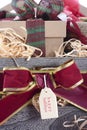 Large Christmas Gift Hamper Vertical Closeup