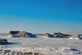 Large chunks of ice on Lake Michigan Royalty Free Stock Photo