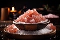 Large chunks of red Himalayan sea salt