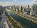 City of Sao Paulo Brazil South America, Marginal Pinheiros Avenue and Pinheiros River