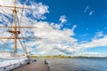 Large classic sailing ship in the harbor of Karlskrona