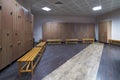 Large clean locker room interior Royalty Free Stock Photo