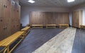 Large clean locker room interior