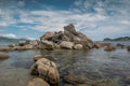 Large cliff in the sea Royalty Free Stock Photo