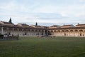 Large cloister of Florence Charterhouse church. Certosa di Galluzzo di Firenze. Italy.