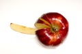 Chopped Red chief apple on white Royalty Free Stock Photo