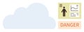 Cloud Computing with Risk Warning and Data Visualization Elements Royalty Free Stock Photo