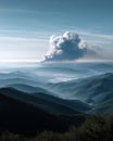 Uncontrolled Forest Fires Create Massive Clouds of Smoke in the Sky Indicating Environmental Crisis Royalty Free Stock Photo