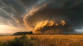 Large Cloud Over Wheat Field
