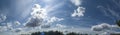 Large cloudscape panorama, panorama cut