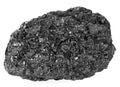Large coal lump isolated on white background Royalty Free Stock Photo