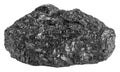 Large coal lump isolated on white background. Coal nugget. Piece of coal Royalty Free Stock Photo