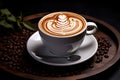 Large Coffee latte glass. Generate Ai