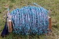 Large coil of barbed wire Royalty Free Stock Photo