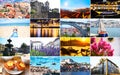 Large collage with a variety of landscapes and landmarks of Porto, Portugal. Royalty Free Stock Photo