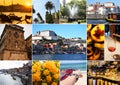 Large collage with a variety of landscapes and landmarks of Porto, Portugal. Royalty Free Stock Photo