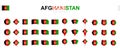 Large collection of Afghanistan flags of various shapes and effects Royalty Free Stock Photo