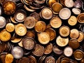 Old buttons old coins and old tokens Royalty Free Stock Photo