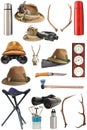 Collection of hunting and outdoor equipment