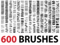 Large collection or set of 600 brush strokes