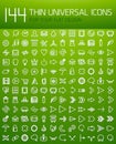 Large collection of thin universal web icon set Royalty Free Stock Photo