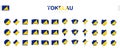 Large collection of Tokelau flags of various shapes and effects Royalty Free Stock Photo