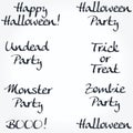 Large collection of typographic Halloween designs