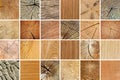 Large collection of various wooden textures. Royalty Free Stock Photo