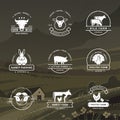 A large collection of vector logos for farmers, grocery stores and other industries.