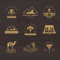 A large collection of vector logos on travel, Egypt and abstract topics. Royalty Free Stock Photo