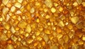 A large collection of yellow glass beads