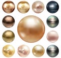 Large colored jewelry sea pearl with brilliance Royalty Free Stock Photo