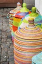 Large colorful baskets Royalty Free Stock Photo