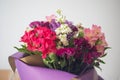 A large colorful bouquet of cut flowers. Test shooting with an old manual lens