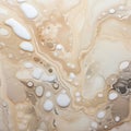 Fluid Abstractions: A Delicate Blend Of White And Tan In Slimy Marble