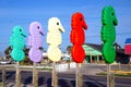 Colorful seahorses Royalty Free Stock Photo