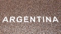 Large community of people forming the word ARGENTINA. 3d illustration metaphor for culture, history