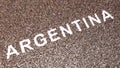 Large community of people forming the word ARGENTINA. 3d illustration metaphor for culture, history