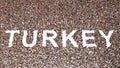 Large community of people forming the word TURKEY. 3d illustration metaphor for culture, history