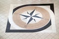 Large compass on floor