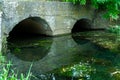 A large concrete pipe for diverting the river under the highway. Leaky dirty water from large concrete pipes. Dirty sewage from