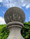 Large Concrete Sphere on Pedestal