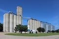 Large Concrete and Steel Grain Elevators