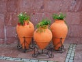 Large Conical Terracotta Flower Pots Royalty Free Stock Photo