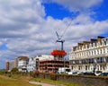 Large Construction Crane At Building Site On Hove's Kings Way