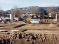 Large construction site for the extension of a nursery school in Senas in the Bouches du Rhone department in France