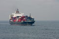 Large container ship at sea