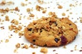 Large cookie, cereals and cranberries