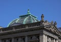 large copper oxide colored dome of an Ancient European Palace Royalty Free Stock Photo